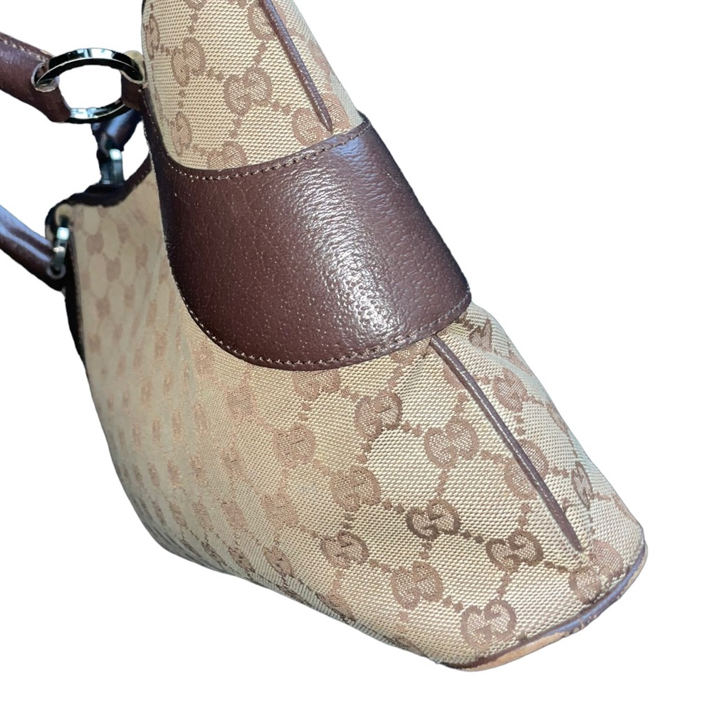 Authentic Gucci Vintage GG Monogram Brown Logo Shoulder Bag Tote EUC! - Picture 15 of 16